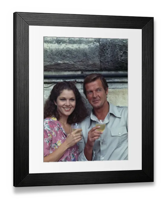 Framed Print : Lois Chiles And Roger Moore Framed Print : Lois Chiles And Roger Moore