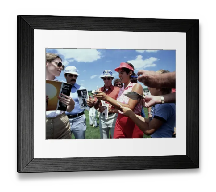 Framed Print : Nancy Lopez Signing Autographs Framed Print : Nancy Lopez Signing Autographs