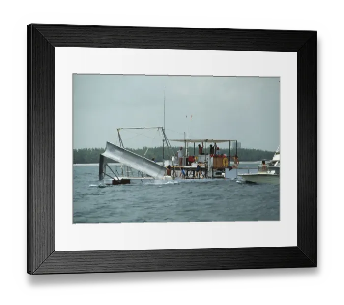 Framed Print : Diana Nyad Aboard Catamaran Framed Print : Diana Nyad Aboard Catamaran