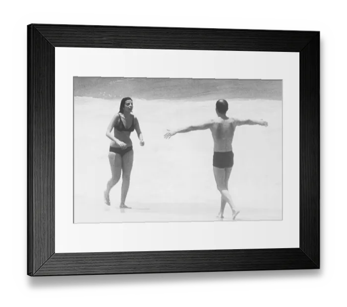 Framed Print : Portrait of Christina Onassis and Sergei Kauzov Framed Print : Portrait of Christina Onassis and Sergei Kauzov