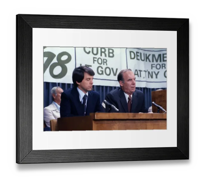 Framed Print : Mike Curb. Evelle Younger, GOP candidate, Governor, California Framed Print : Mike Curb. Evelle Younger, GOP candidate, Governor, California