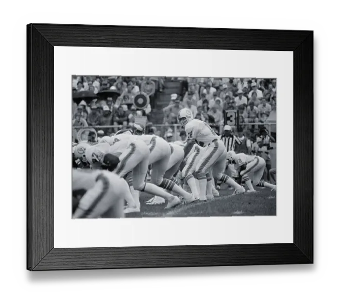 Framed Print : Miami Dolphin Quarterback Bob Griese Calling Signals Framed Print : Miami Dolphin Quarterback Bob Griese Calling Signals