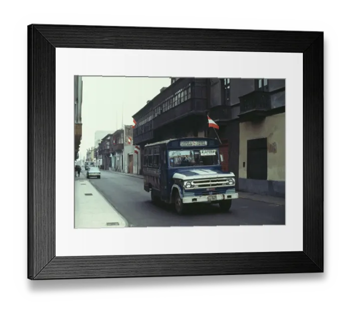 Framed Print : Minibus In Lima Framed Print : Minibus In Lima