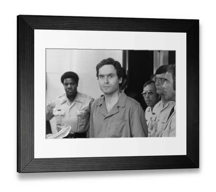 Framed Print : Theodore Bundy During Hearing Procedures