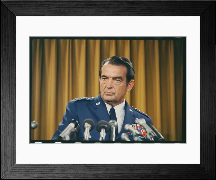 Framed Print : General David Jones at Press Conference Framed Print : General David Jones at Press Conference