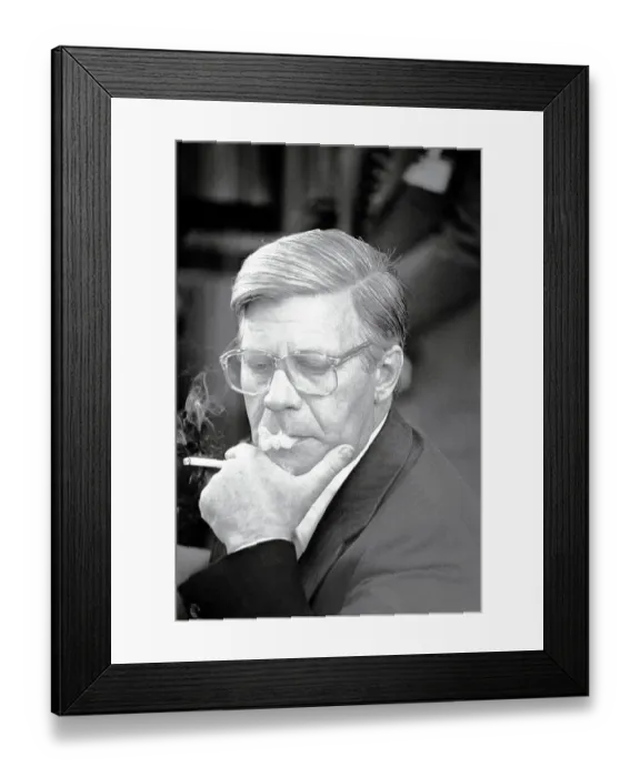 Framed Print : Helmut Schmidt Smoking a Cigarette Framed Print : Helmut Schmidt Smoking a Cigarette