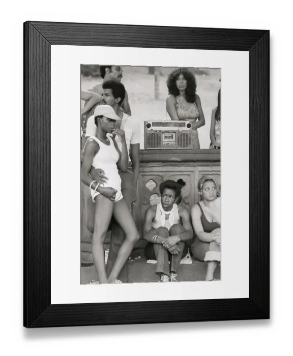 Framed Print : Youngsters With A Portable Radio Framed Print : Youngsters With A Portable Radio