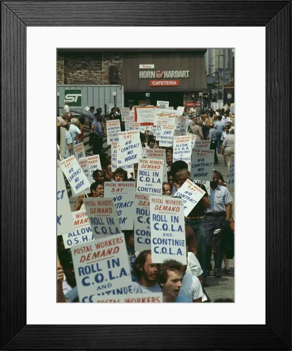 Framed Print : Postal Workers Protest