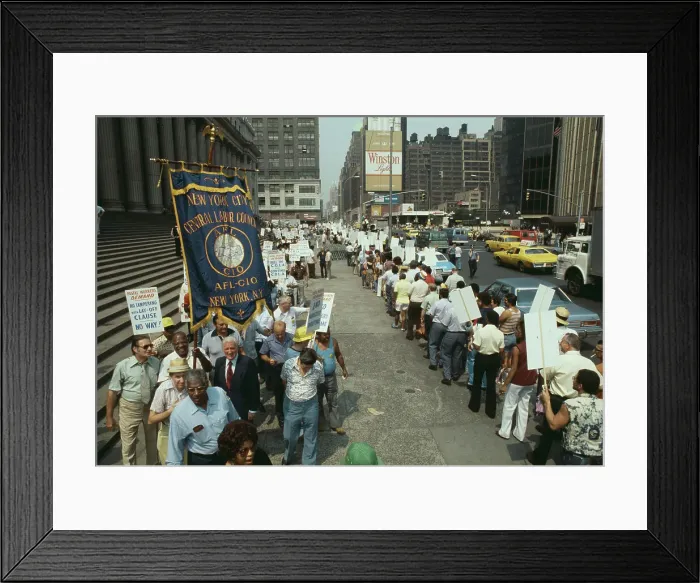 Framed Print : Postal Workers Protest