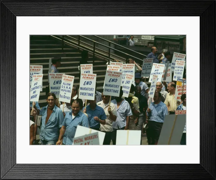 Framed Print : Postal Workers Protest