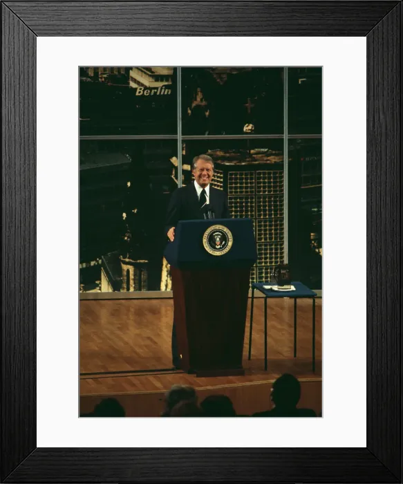 Framed Print : President Carter In Berlin