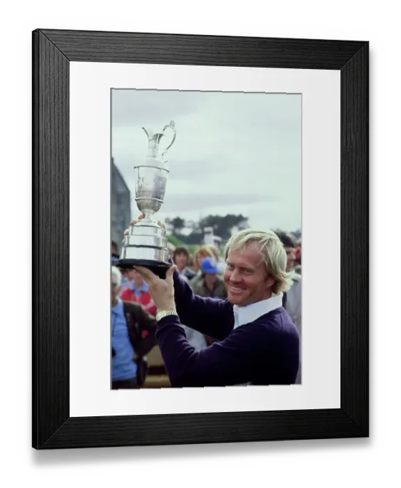 Framed Print : Jack Nicklaus Holding Trophy Framed Print : Jack Nicklaus Holding Trophy