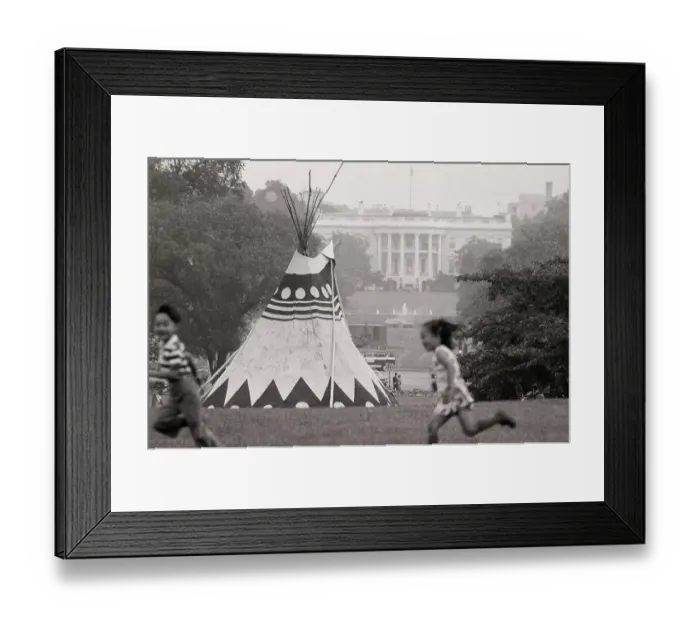 Framed Print : Teepee On Washington Monument Grounds Framed Print : Teepee On Washington Monument Grounds