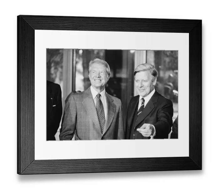 Framed Print : Helmut Schmidt Pointing Jimmy Carter in the Right Direction Framed Print : Helmut Schmidt Pointing Jimmy Carter in the Right Direction