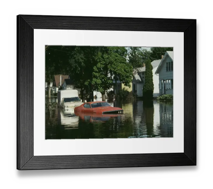 Framed Print : Aftermath Of Zumbro River Flooding