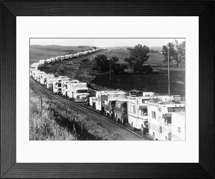 Framed Print : Campers Waiting In Line For Campvention Framed Print : Campers Waiting In Line For Campvention