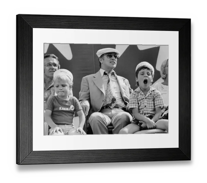 Framed Print : Pierre Trudeau with Sons Framed Print : Pierre Trudeau with Sons
