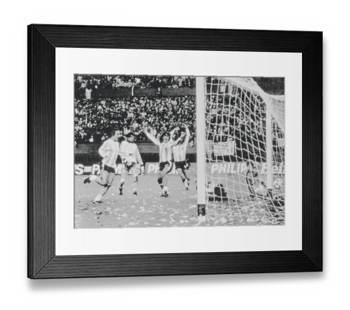 Framed Print : Soccer Team Celebrating Goal Framed Print : Soccer Team Celebrating Goal