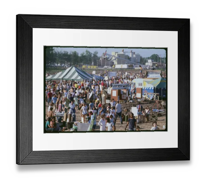 Framed Print : People Attending Demonstration by Nuclear Plant Framed Print : People Attending Demonstration by Nuclear Plant
