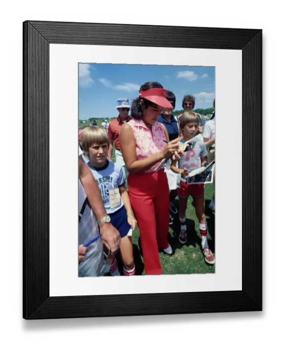 Framed Print : Nancy Lopez Signing Autographs Framed Print : Nancy Lopez Signing Autographs