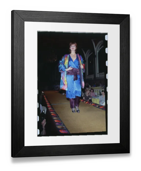 Framed Print : Woman Modeling Oscar de la Renta Ensemble Framed Print : Woman Modeling Oscar de la Renta Ensemble