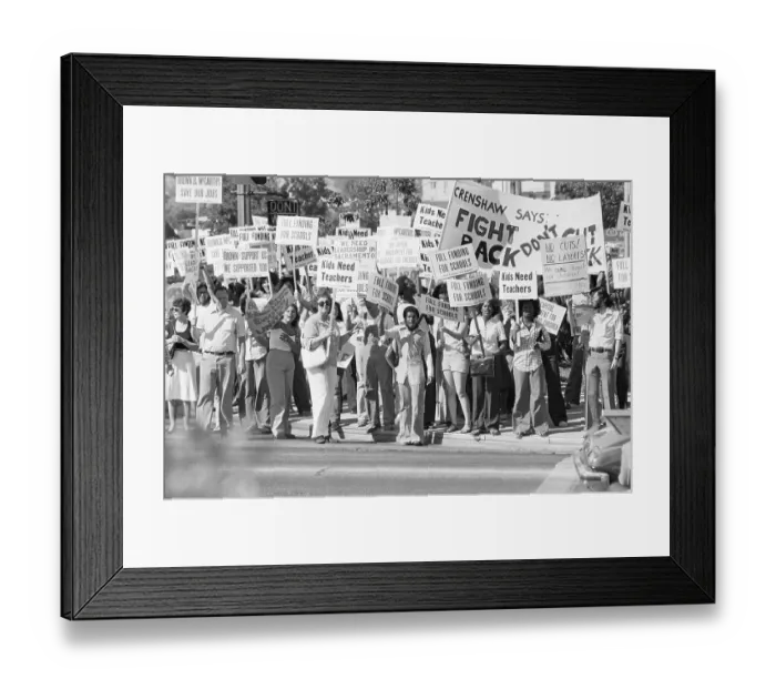 Framed Print : People March Protesting School Cuts Framed Print : People March Protesting School Cuts