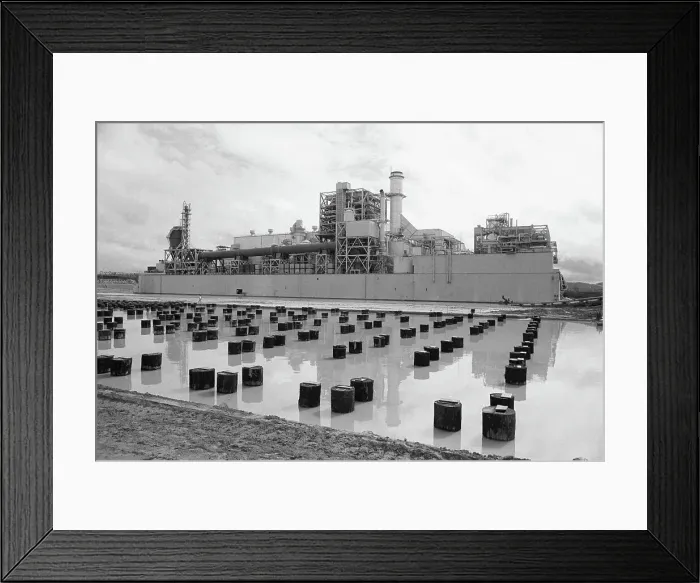 Framed Print : Power Plant and Prepared Foundation