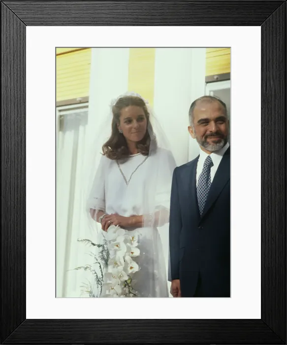 Framed Print : King Hussein And Queen Noor Of Jordan Framed Print : King Hussein And Queen Noor Of Jordan