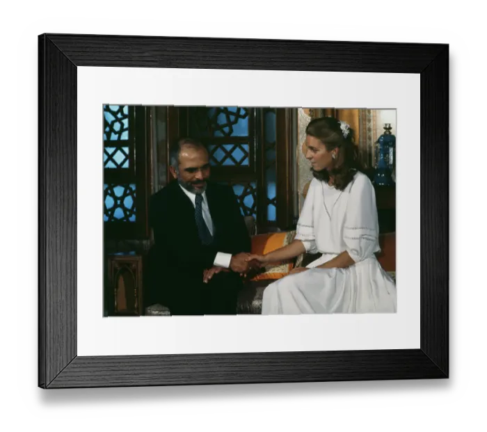 Framed Print : King Hussein And Queen Noor Of Jordan Framed Print : King Hussein And Queen Noor Of Jordan