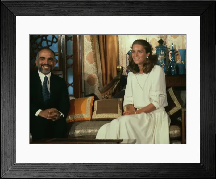Framed Print : King Hussein And Queen Noor Of Jordan Framed Print : King Hussein And Queen Noor Of Jordan