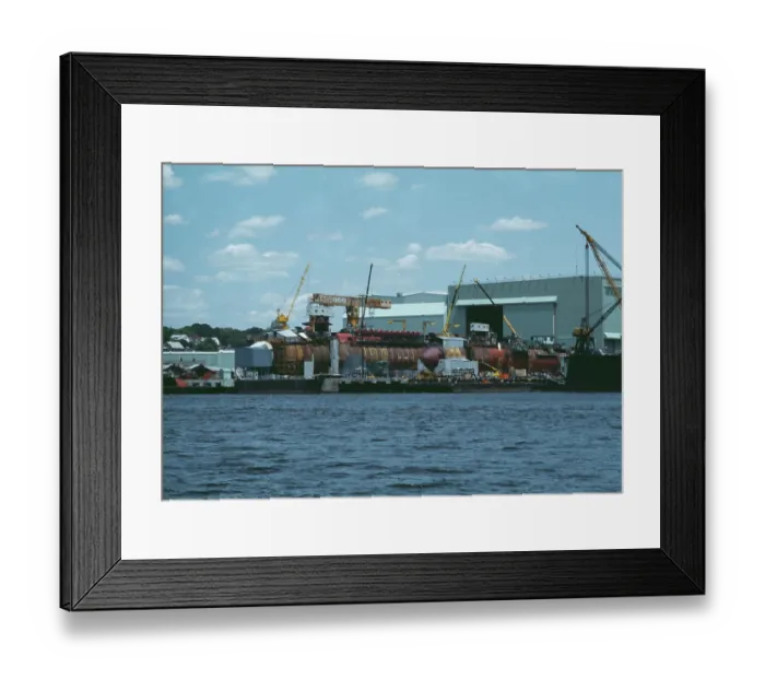 Framed Print : General Dynamics Shipyard Framed Print : General Dynamics Shipyard