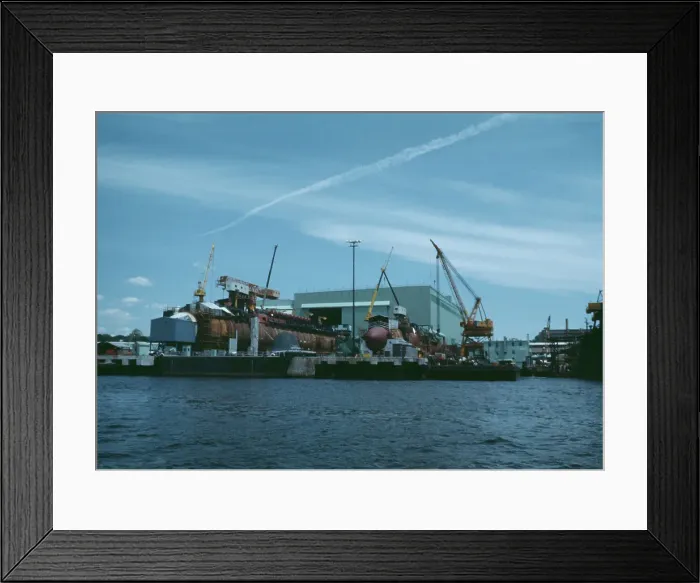 Framed Print : General Dynamics Shipyard Framed Print : General Dynamics Shipyard