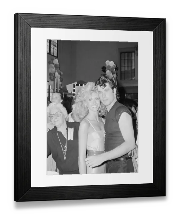 Framed Print : John Travolta and Olivia Newton John Framed Print : John Travolta and Olivia Newton John