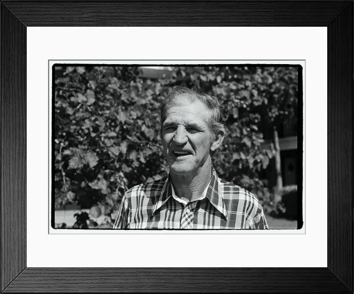Framed Print : Sammy Baugh Sitting Outside at Ranch Framed Print : Sammy Baugh Sitting Outside at Ranch