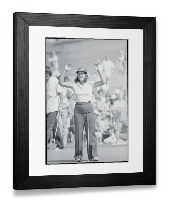 Framed Print : Golfer Nancy Lopez Gesturing After Winning Competition Framed Print : Golfer Nancy Lopez Gesturing After Winning Competition