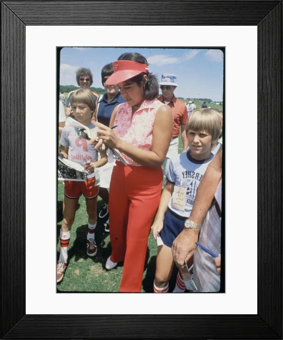 Framed Print : Nancy Lopez Signing Autographs Framed Print : Nancy Lopez Signing Autographs