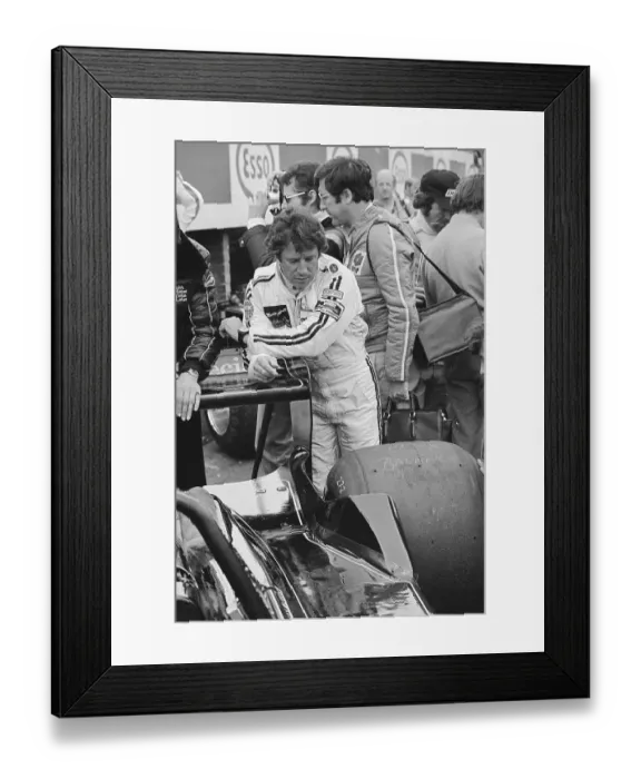 Framed Print : Mario Andretti Relaxing for a Moment Framed Print : Mario Andretti Relaxing for a Moment