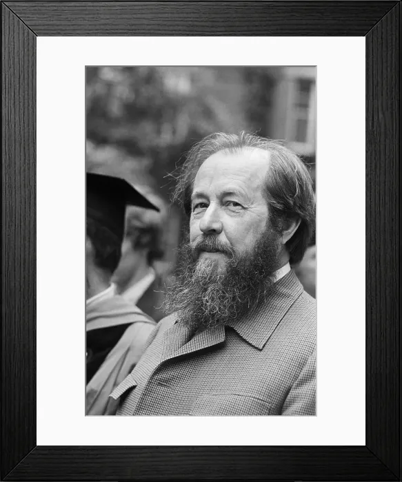 Framed Print : Nobel Prize Winning Writer Aleksandr Solzhenitsyn
