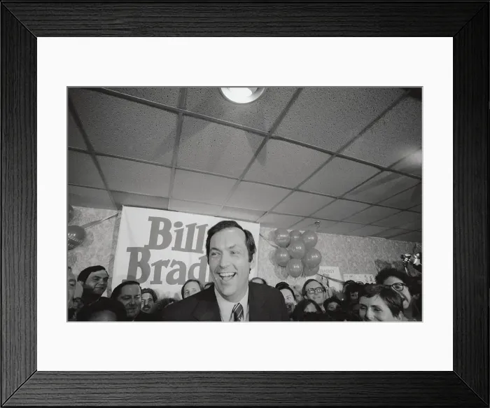 Framed Print : Bill Bradley at his Campaign Headquarters Framed Print : Bill Bradley at his Campaign Headquarters