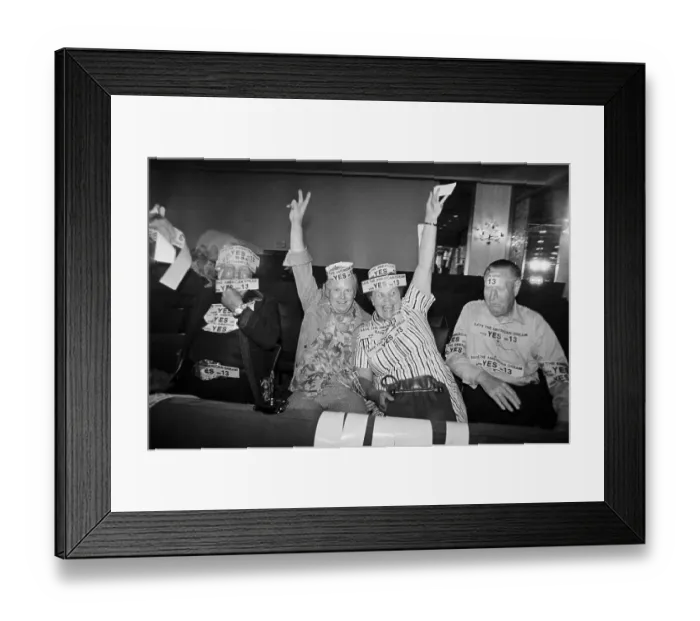 Framed Print : Proposition 13 Supporters Raise Arms Framed Print : Proposition 13 Supporters Raise Arms