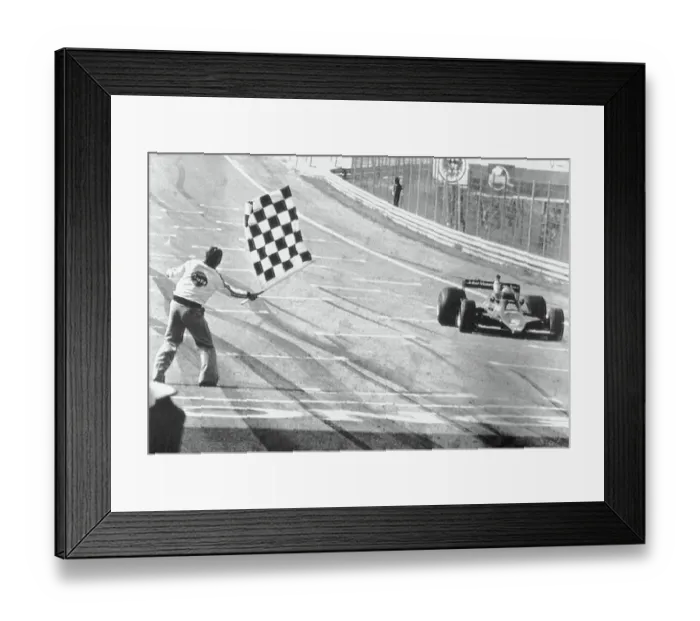 Framed Print : Mario Andretti Crossing Finish Line Framed Print : Mario Andretti Crossing Finish Line