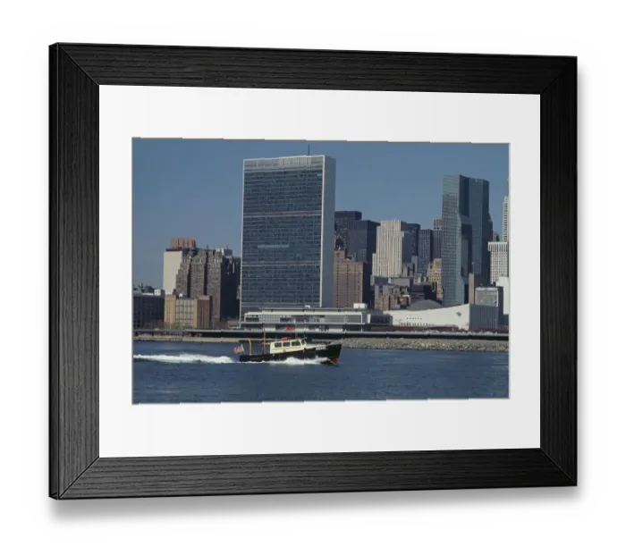 Framed Print : New York Skyline With UN Building Framed Print : New York Skyline With UN Building