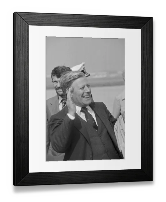 Framed Print : Helmut Schmidt Waving Framed Print : Helmut Schmidt Waving