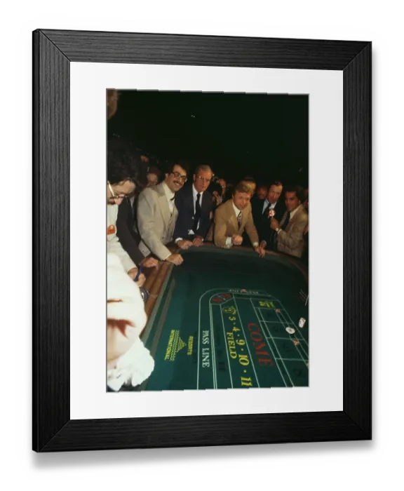Framed Print : Steve Lawrence At Casino Dice Table Framed Print : Steve Lawrence At Casino Dice Table