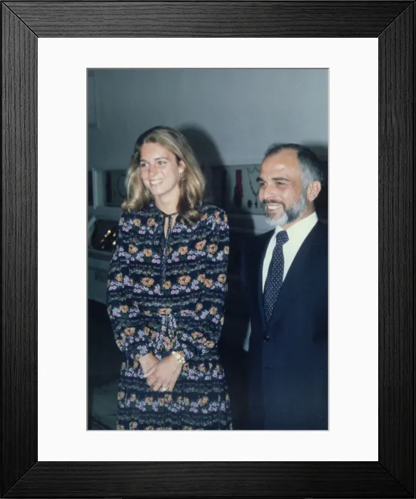 Framed Print : Elizabeth Halaby And King Hussein Framed Print : Elizabeth Halaby And King Hussein
