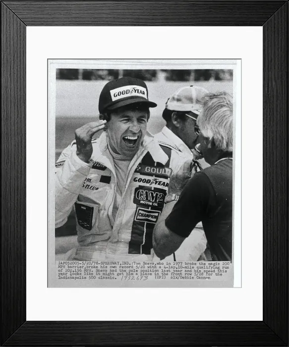 Framed Print : Race Car Driver Tom Sneva Framed Print : Race Car Driver Tom Sneva