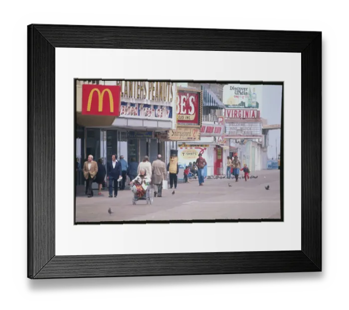 Framed Print : Pedestrians on Boardwalk Framed Print : Pedestrians on Boardwalk