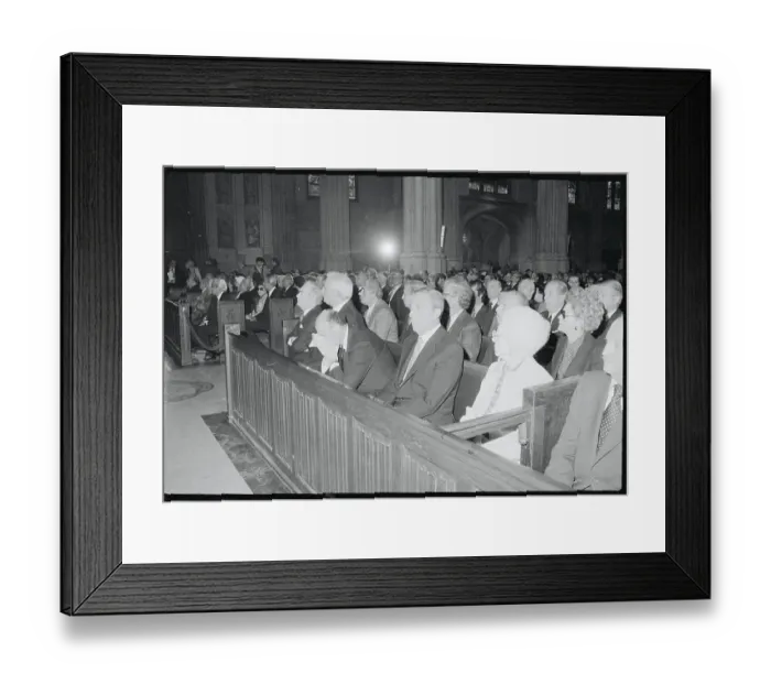 Framed Print : Governor Carey with Other Political Leaders During Church Framed Print : Governor Carey with Other Political Leaders During Church