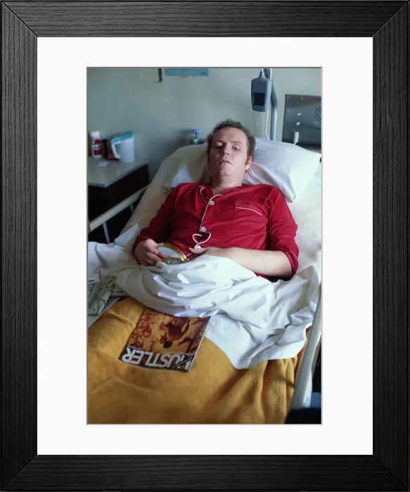 Framed Print : Hustler Founder Larry Flynt in Hospital Framed Print : Hustler Founder Larry Flynt in Hospital