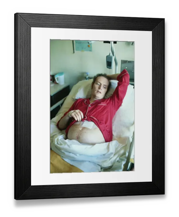 Framed Print : Hustler Founder Larry Flynt in Hospital Framed Print : Hustler Founder Larry Flynt in Hospital